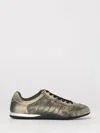 Gucci Leather Shift Sneakers Low Top Rubber Sole In Gold