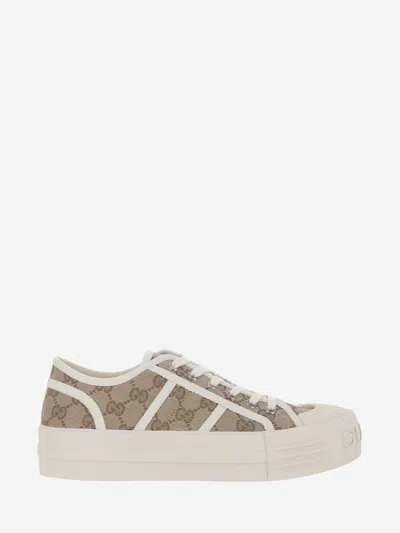 Gucci Sneakers Woman Red In Gray