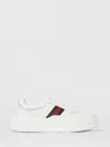 Gucci White Leather Sneakers In White