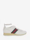 Gucci Motion Sneaker With Adjustable Ankle Strap In White