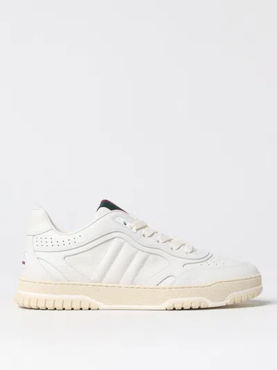 Gucci Quilted Panel Leather Trainers For Women In White