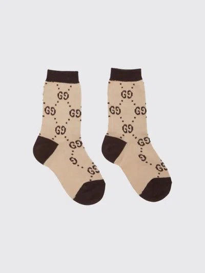 Gucci Kids' Socken  Kinder Farbe Beige In Brown
