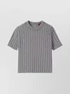 Gucci Soft Cashmere And Wool Ribbed Top In Gray