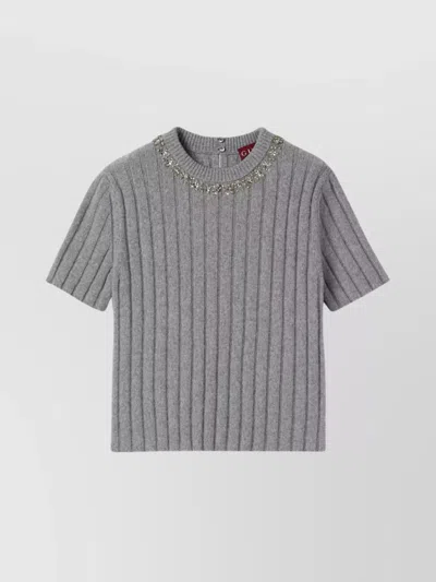 GUCCI SOFT CASHMERE AND WOOL RIBBED TOP