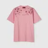 Gucci Soft Cotton Jersey T-shirt With Print In Pink