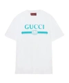 Gucci Womens Brand-print Relaxed-fit Cotton-jersey T-shirt White Mc In White