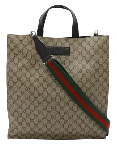 Gucci Soft Gg Supreme 2way Tote Shoulder Bag (authentic Pre-loved) In Brown