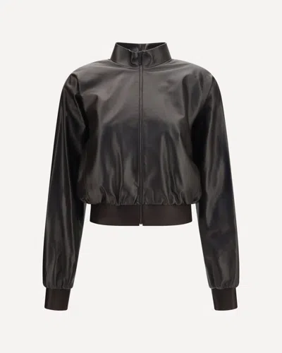 Gucci Soft Nappa Bomber Jacket In Black