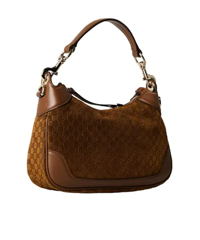 Gucci Soft Shoulder Bag In Brown