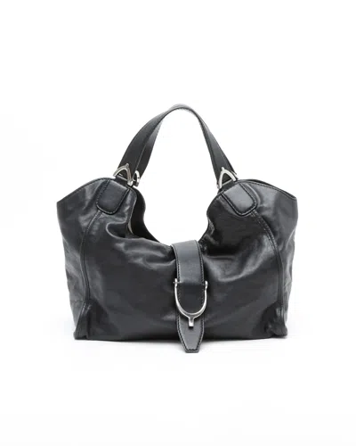 Gucci Soft Stirrup Bag In Black