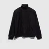 Gucci Soft Technical Twill Zip Jacket In Black
