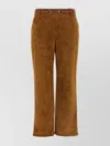 Gucci Soft Texture Trousers Featuring Belt Loops In Brown
