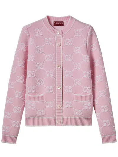 Gucci Soft Wool Cardigan Clothing In Pink