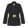 Gucci Soft Wool Silk Jacket In Black