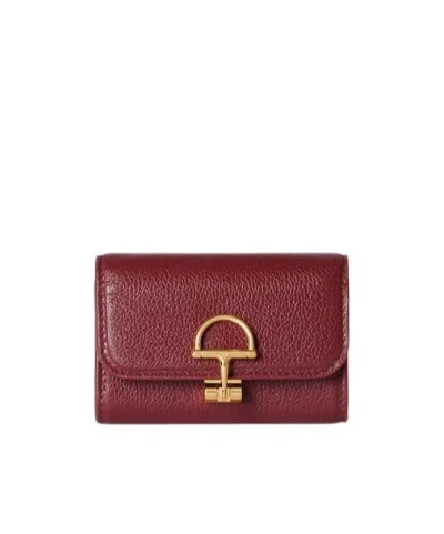 Gucci Softbit Card Case In Red