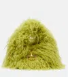 Gucci Softbit Faux Fur Tote Bag In Green