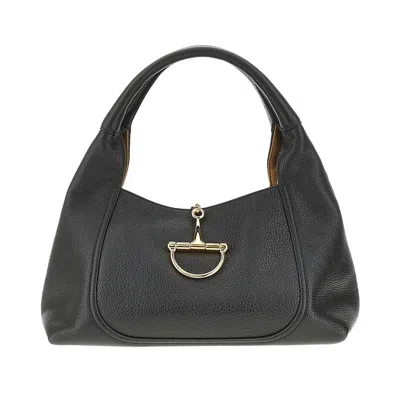 Gucci 'softbit' Grained Leather Bag In Black