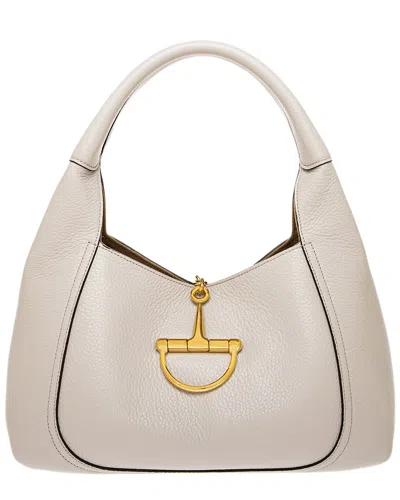 Gucci Softbit Large Leather Satchel In Neutral