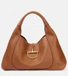 Gucci Softbit Large Leather Shoulder Bag In Brown