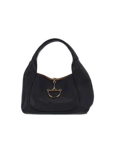 Gucci 'softbit' Large Shoulder Bag In Black