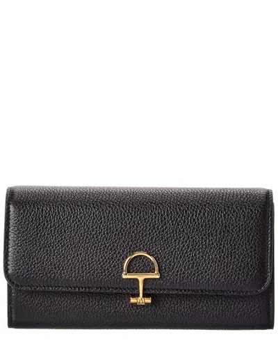 Gucci Softbit Leather Continental Wallet In Black