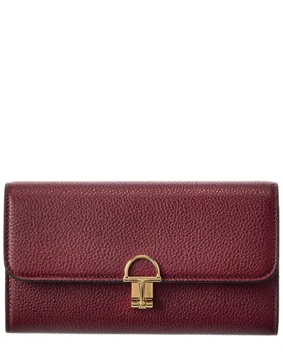 Gucci Softbit Leather Continental Wallet In Red