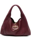 Gucci Softbit Leather Shoulder Bag In Red