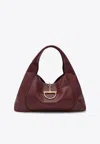 Gucci Softbit Maxi Leather Hobo Bag In Burgundy
