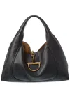 Gucci Softbit Maxi Leather Shoulder Bag In Black