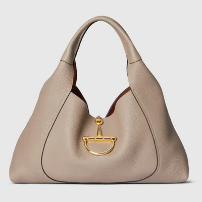 Gucci Softbit Maxi Shoulder Bag In Beige