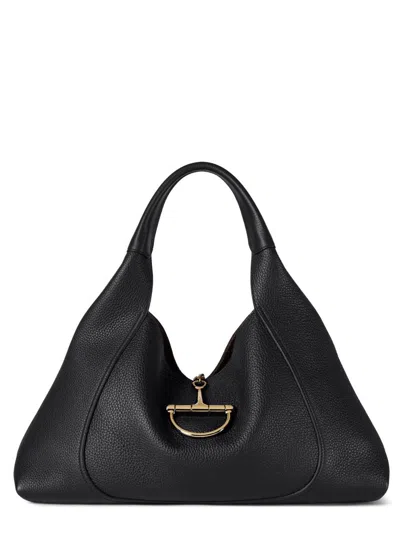 Gucci "softbit" Maxi Shoulder Bag In Black