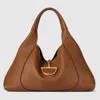 Gucci Softbit Maxi Shoulder Bag In Brown