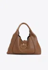 Gucci Softbit Maxi Shoulder Bag In Brown