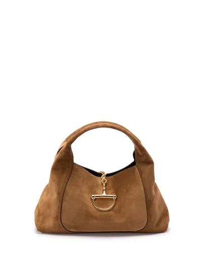 Gucci Softbit` Maxi Shoulder Bag In Brown