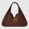 Gucci Softbit Maxi Shoulder Bag In Brown