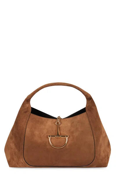 Gucci Softbit Maxi Shoulder Bag In Brown