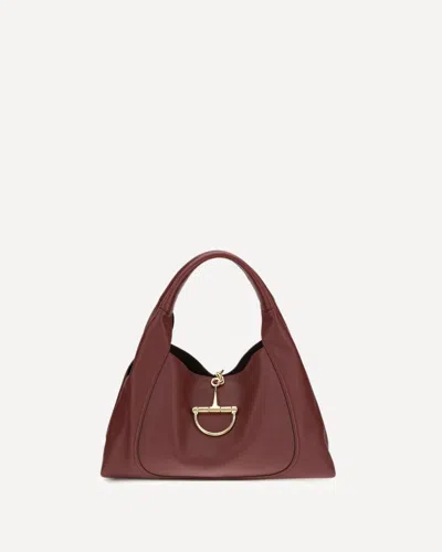 Gucci Softbit Maxi Shoulder Bag In Burgundy
