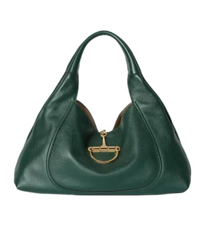Gucci Softbit Maxi Shoulder Bag In Green