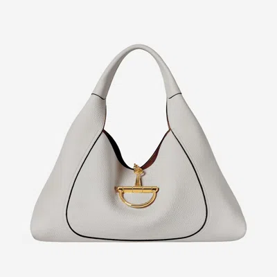 Gucci Softbit Maxi Shoulder Bag In White