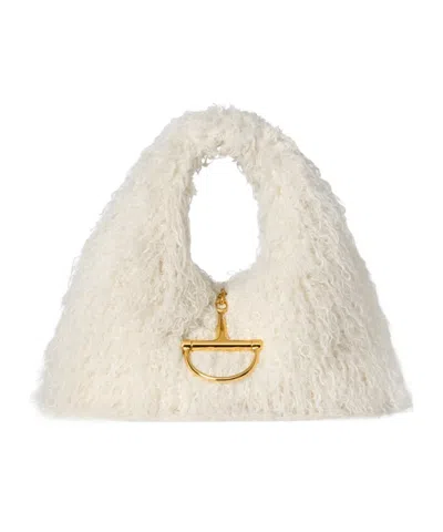 Gucci Softbit Maxi Top Handle Bag In White