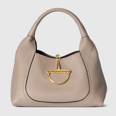 Gucci Softbit Medium Top Handle Bag In Beige