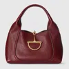 Gucci Softbit Medium Top Handle Bag In Bordeaux