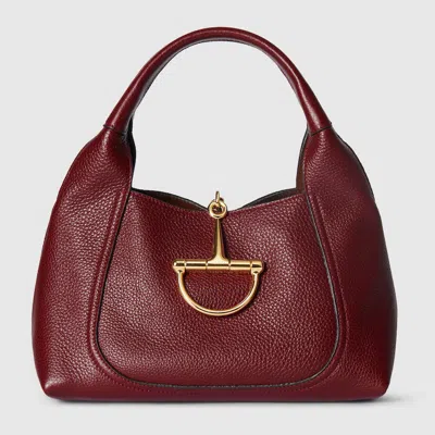 Gucci Softbit Medium Top Handle Bag In Bordeaux