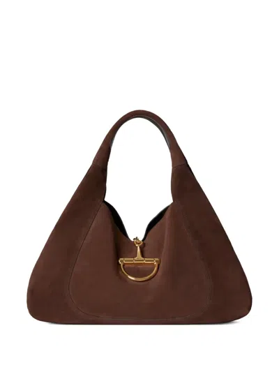 Gucci Women Softbit Shoulder Bag Maxi Size In Brown