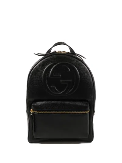 Pre-owned Gucci Soho Backpack In Black