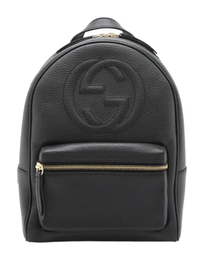 Gucci Soho Backpack Black (authentic Pre-loved) In Gray