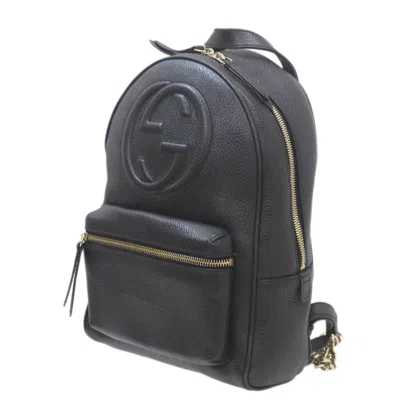 Pre-owned Gucci Soho Black Backpack ()