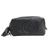 GUCCI GUCCI SOHO BLACK LEATHER CLUTCH BAG (PRE-OWNED)
