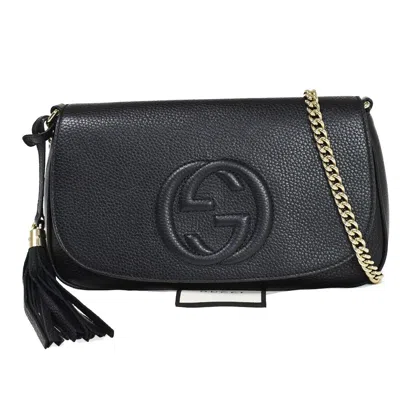 Gucci Soho Black Leather Shoulder Bag ()