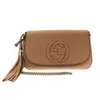 GUCCI GUCCI SOHO BROWN LEATHER SHOULDER BAG (PRE-OWNED)